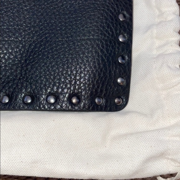 Valentino Rockstud NEW Leather Pouch Clutch black authentic - Picture 17 of 17